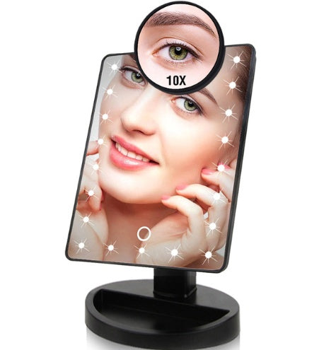 LED  Touch Sensor Makeup Mirror with Magnifier