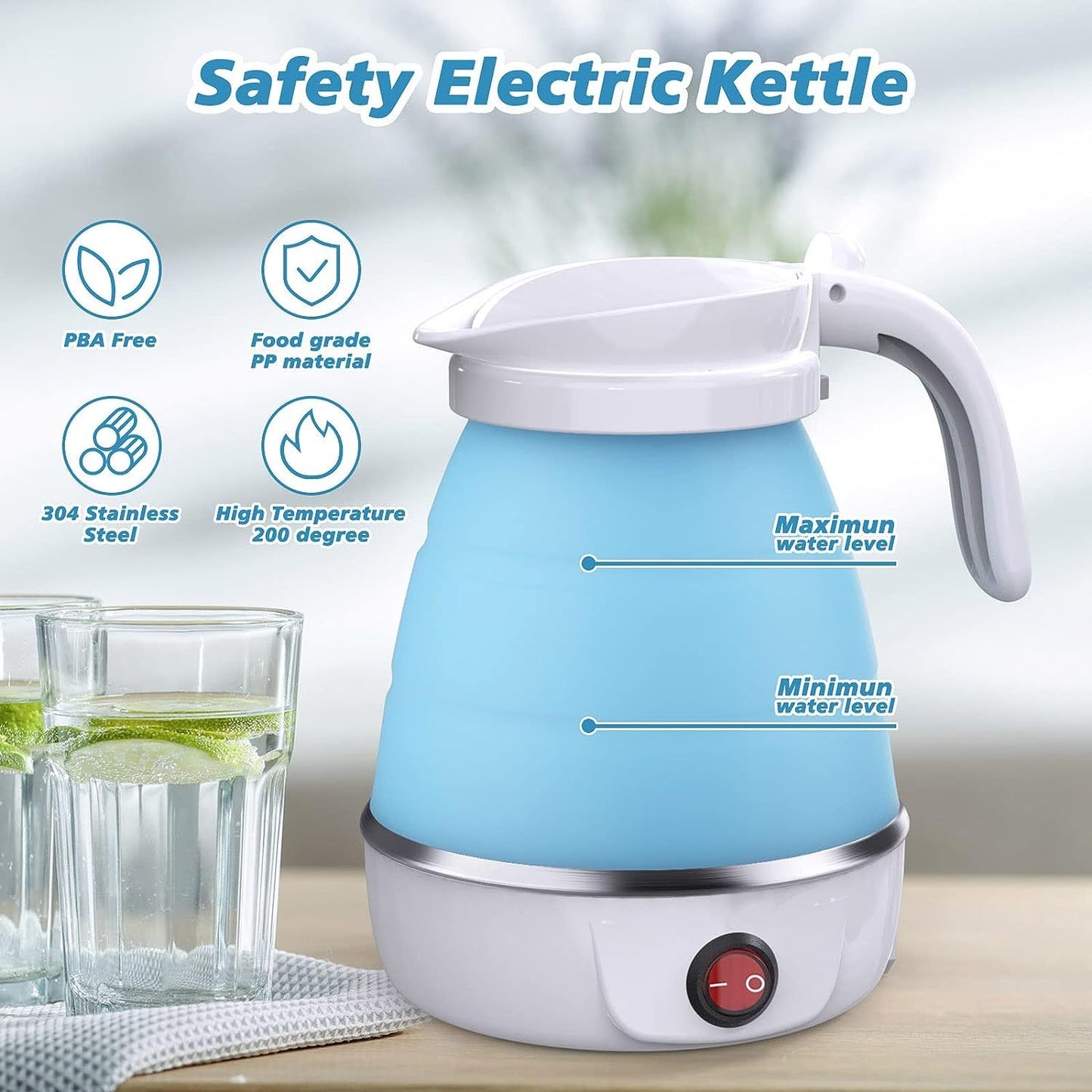 Foldable Travel Electric Kettle