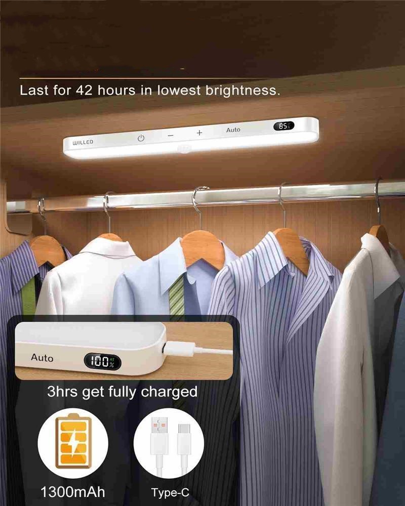 LED Motion Sensor Light with Battery Display Screen