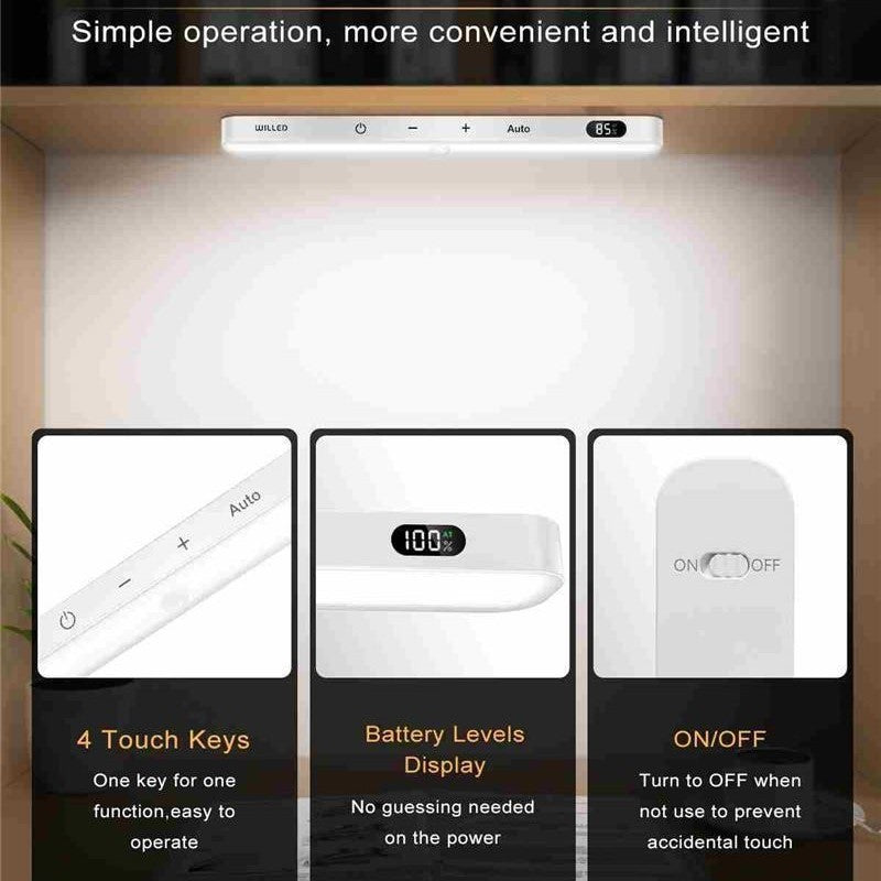 LED Motion Sensor Light with Battery Display Screen